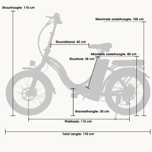 Windgoo Elektrische vouwfiets Fatbike E20 mat zwart-groen - Afbeelding 2