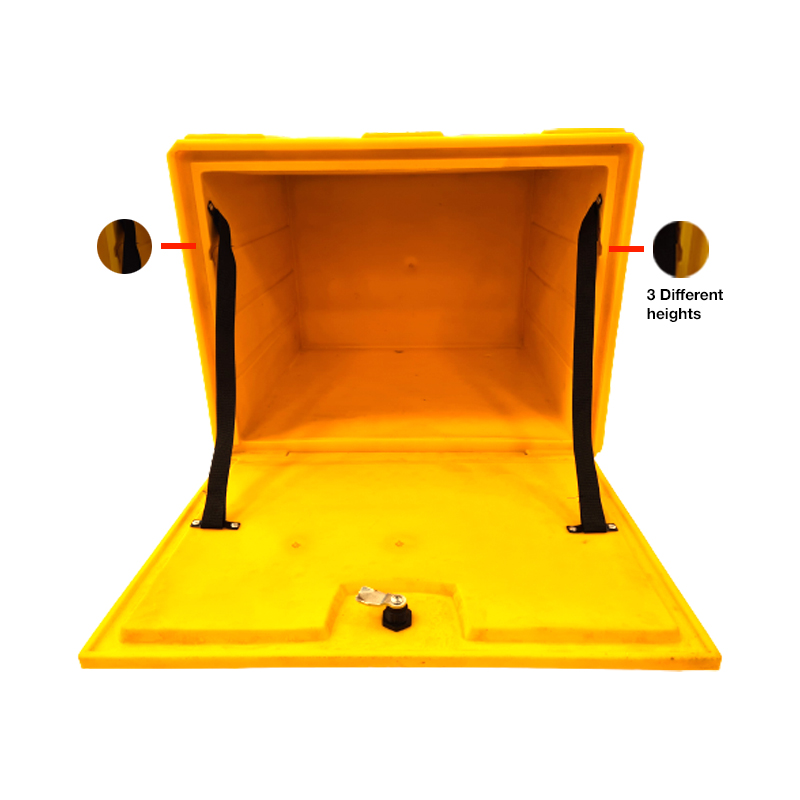 Bezorgkoffer 90ltr geel