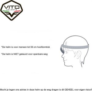 Chopper helm Vito mat zwart - Afbeelding 2